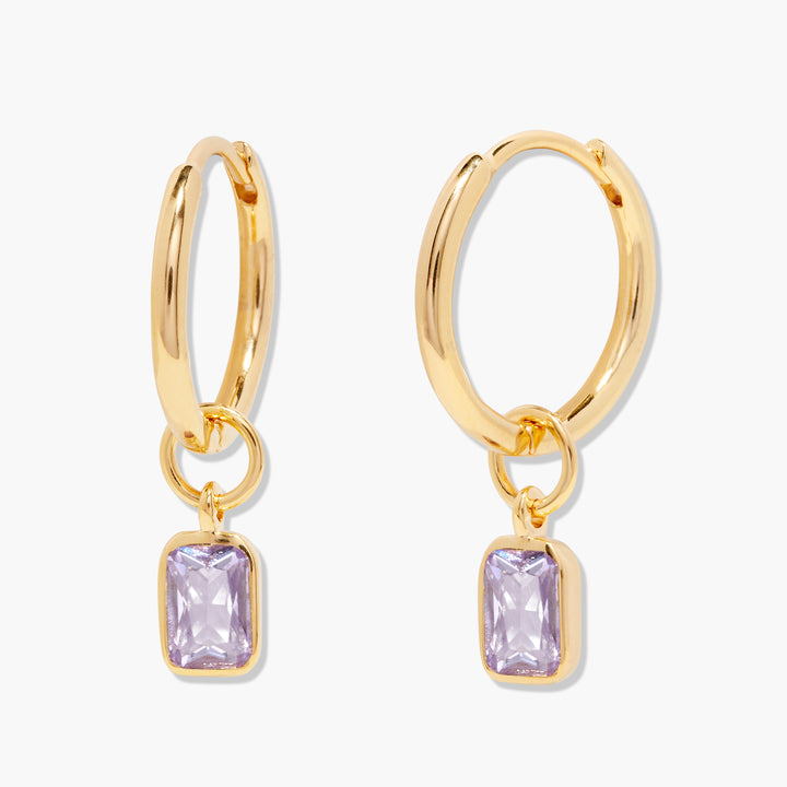 Mackenzie Birthstone Hoops