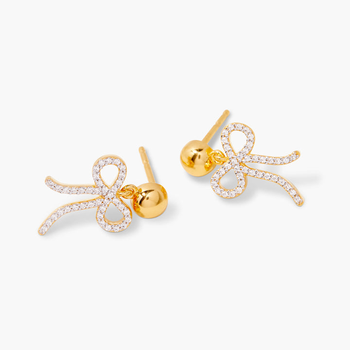 Adeline Bow Vermeil Earrings