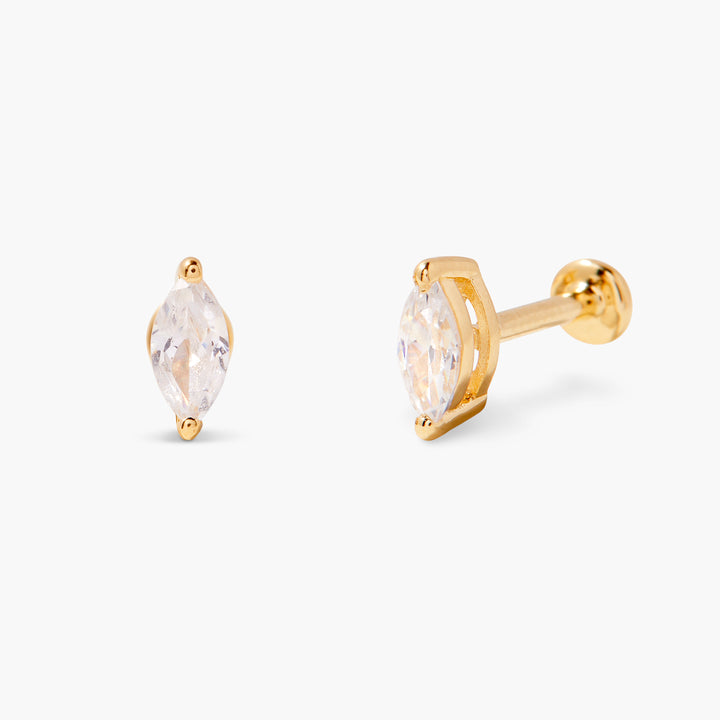 Zola Marquise Flat Back Earring