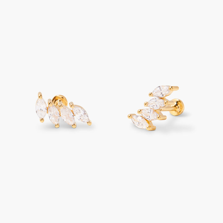 Zola Four Marquise Flat Back Earring