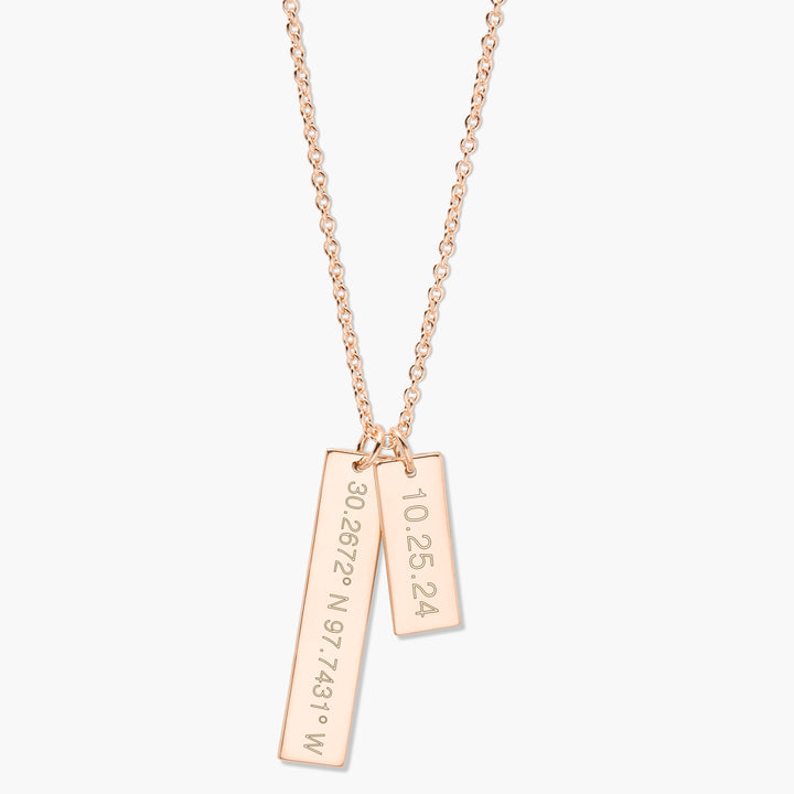 Coordinate Date Bar Necklace