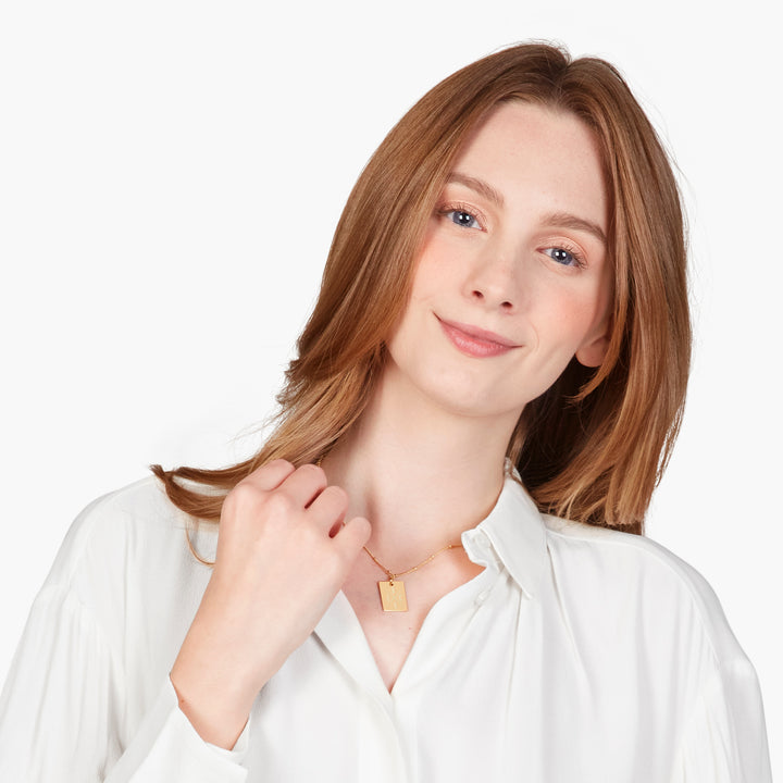 Saylor Initial Matrix Pendant