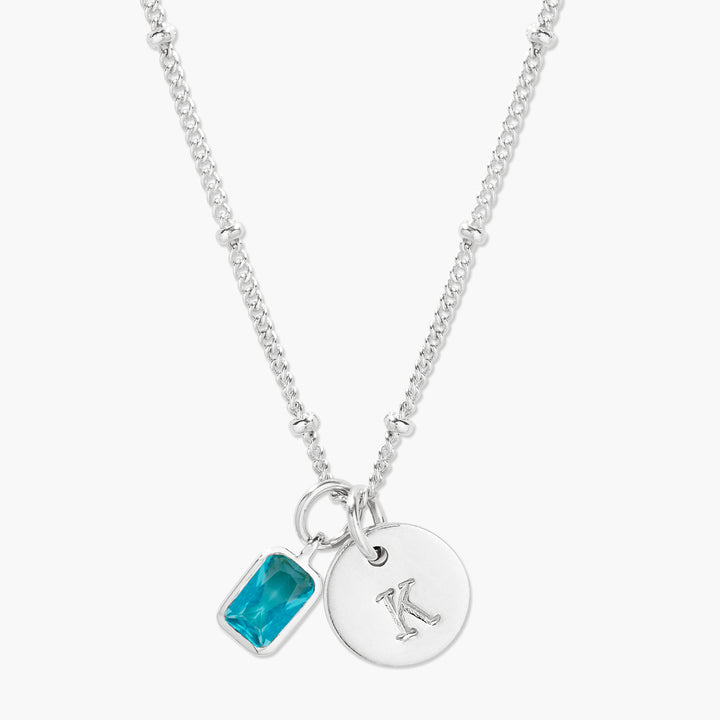 Mackenzie Birthstone Initial Pendant