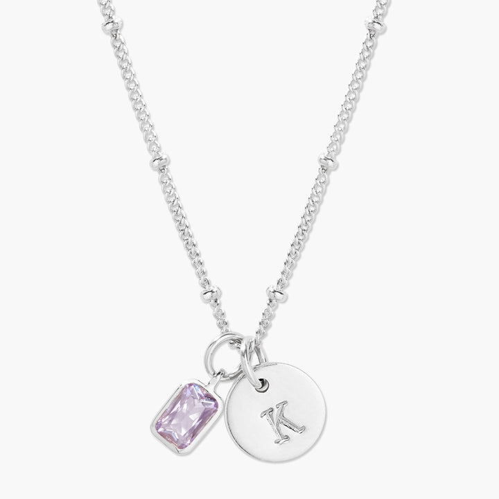 Mackenzie Birthstone Initial Pendant