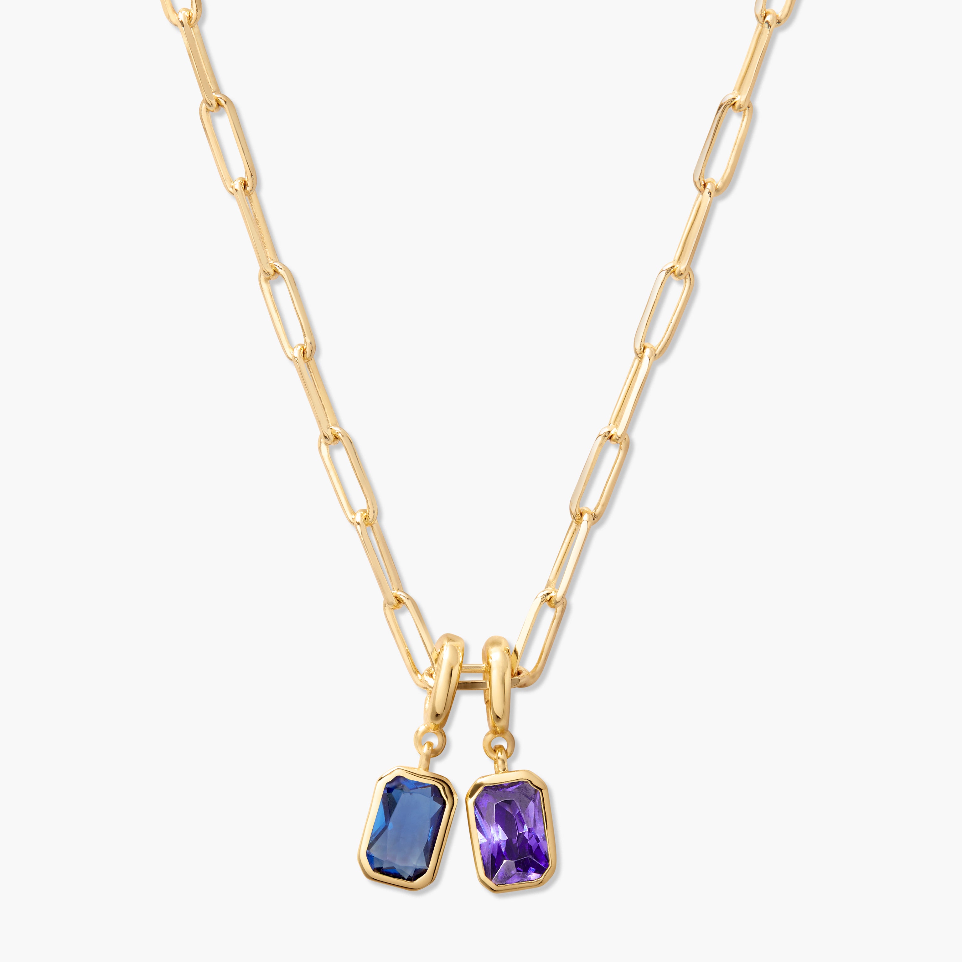 Multi Birthstone Combination Horizontal Bar Necklace - Danique Jewelry