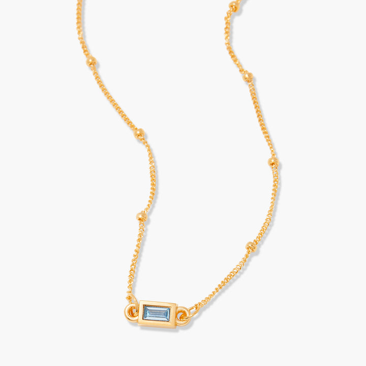 Jules Baguette Birthstone Necklace