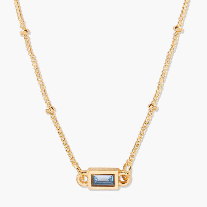 Jules Baguette Birthstone Necklace