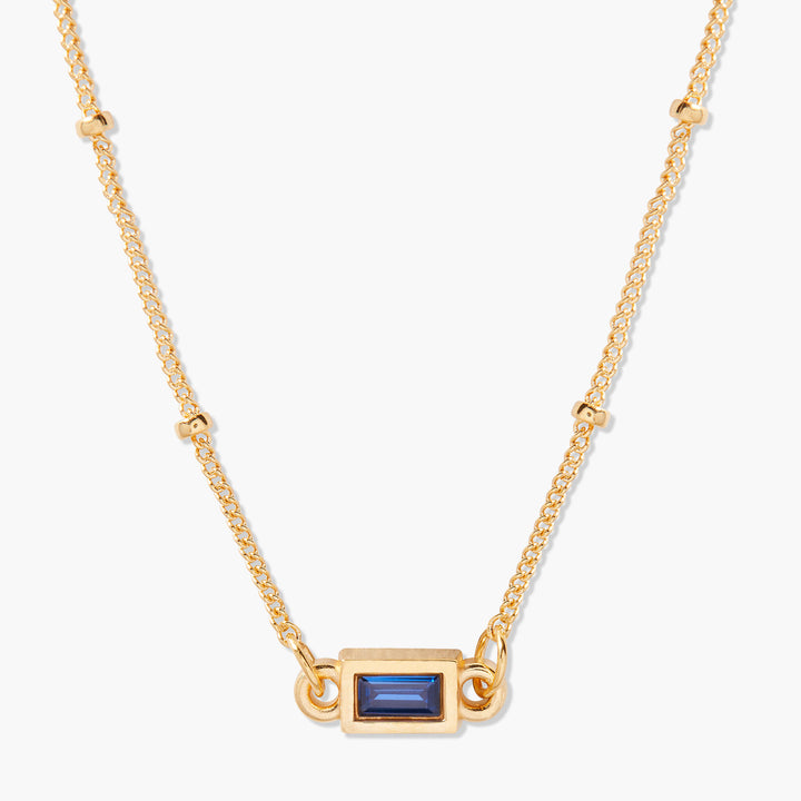 Jules Baguette Birthstone Necklace