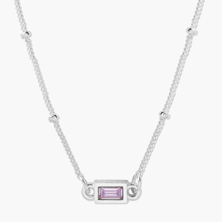 Jules Baguette Birthstone Necklace