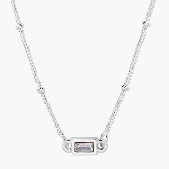 Jules Baguette Birthstone Necklace