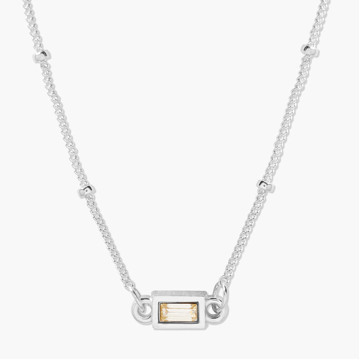 Jules Baguette Birthstone Necklace