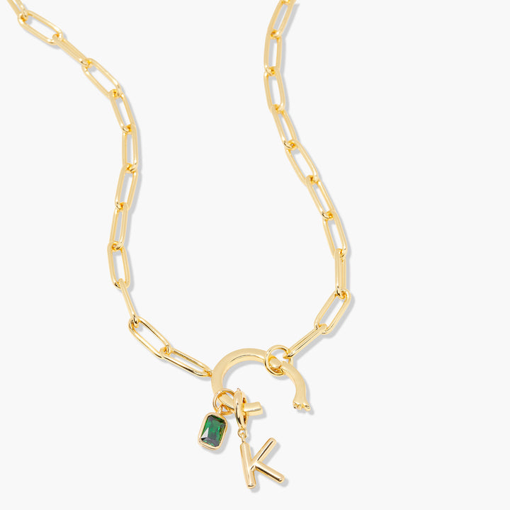 Colette Birthstone Initial Necklace
