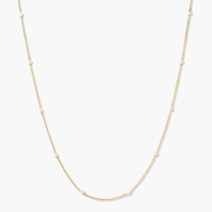 Laurel Pearl 14K Gold Necklace