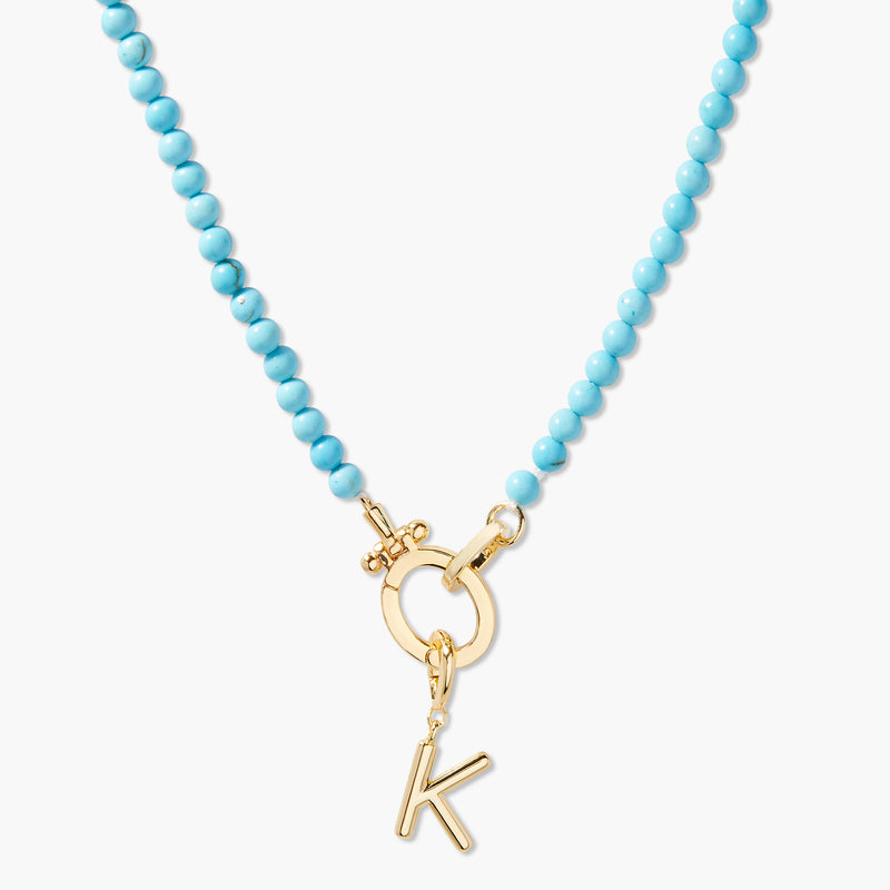 Avery Initial Turquoise Necklace
