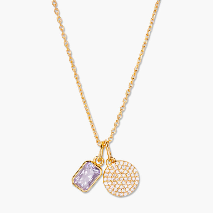 Adeline Charm Birthstone Necklace