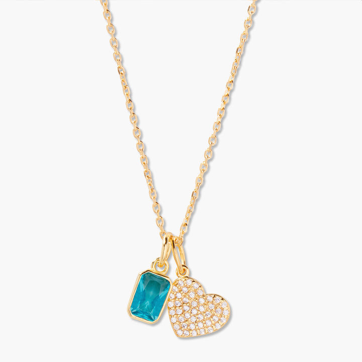 Adeline Heart Birthstone Necklace