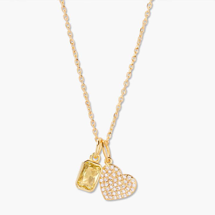 Adeline Heart Birthstone Necklace