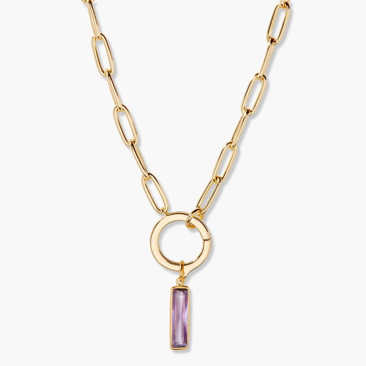 Colette Birthstone Elongated Necklace