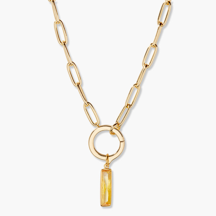 Colette Birthstone Elongated Necklace