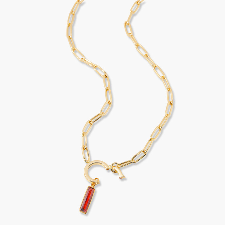 Colette Birthstone Elongated Necklace