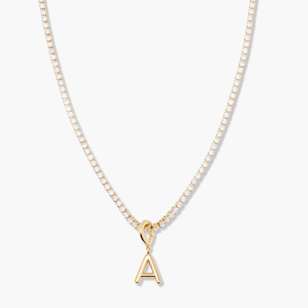 Isabella Mini Initial Tennis Necklace – Brook & York