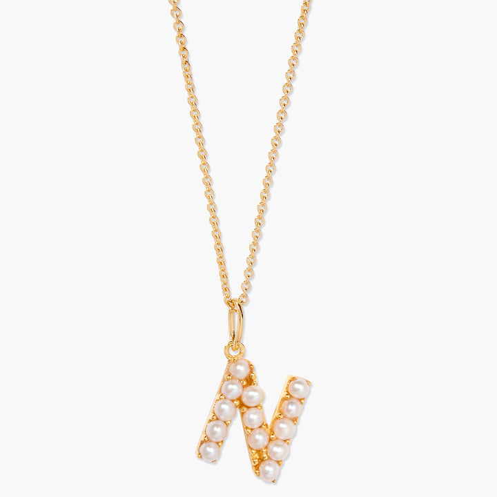 Bridget Pearl Initial Necklace