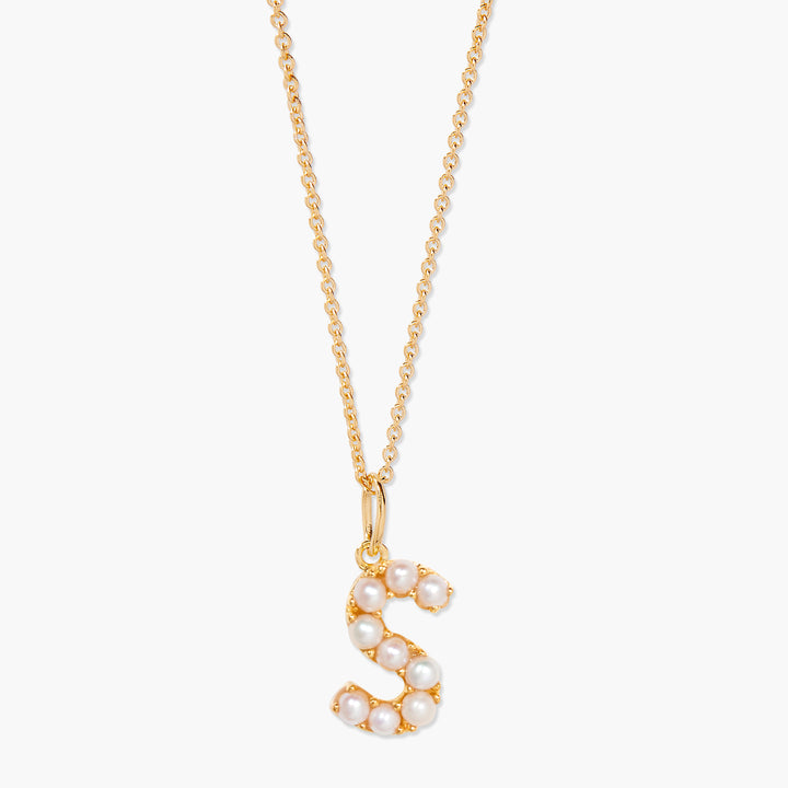 Bridget Pearl Initial Necklace