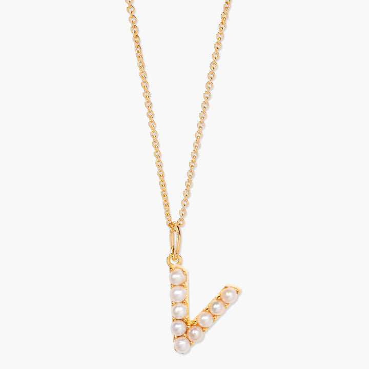 Bridget Pearl Initial Necklace