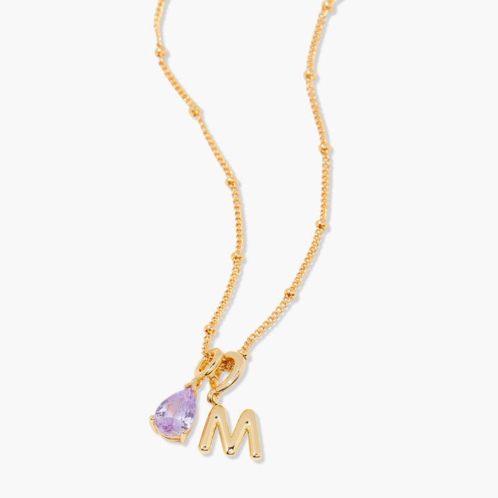 Melrose Birthstone Initial Necklace