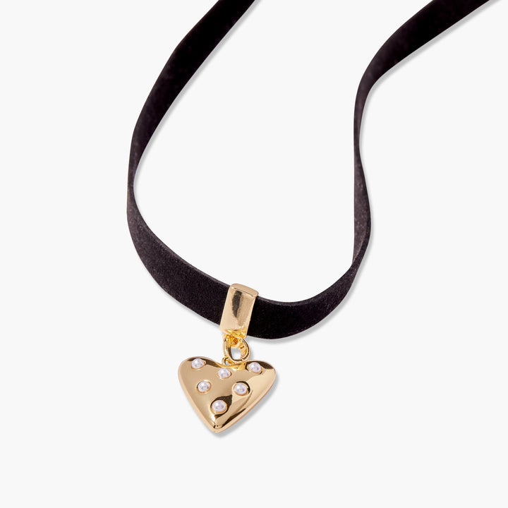 Samantha Heart Charm Choker