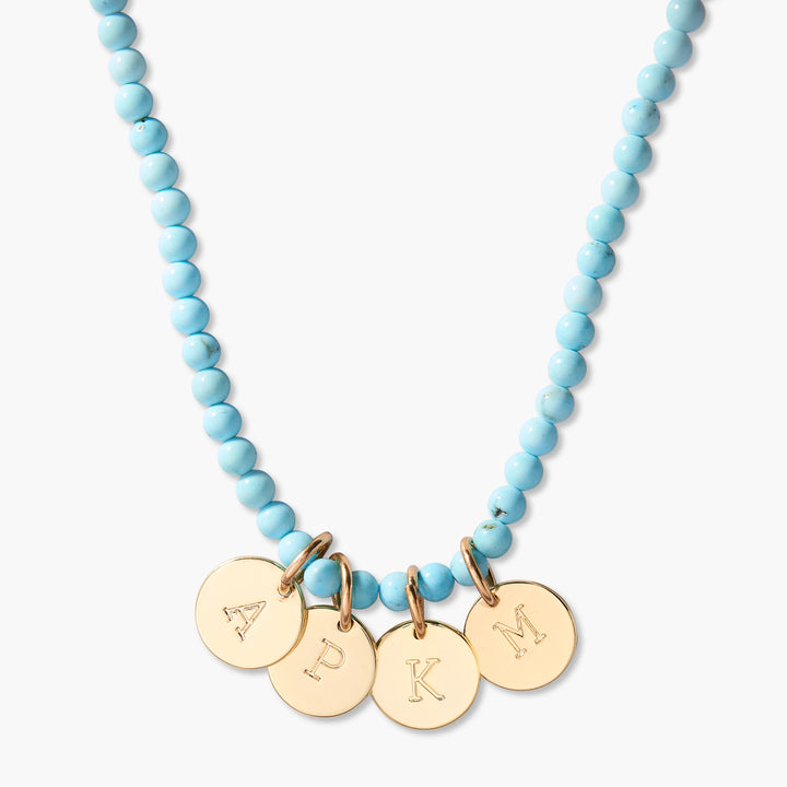 Madeline Turquoise Initial Necklace