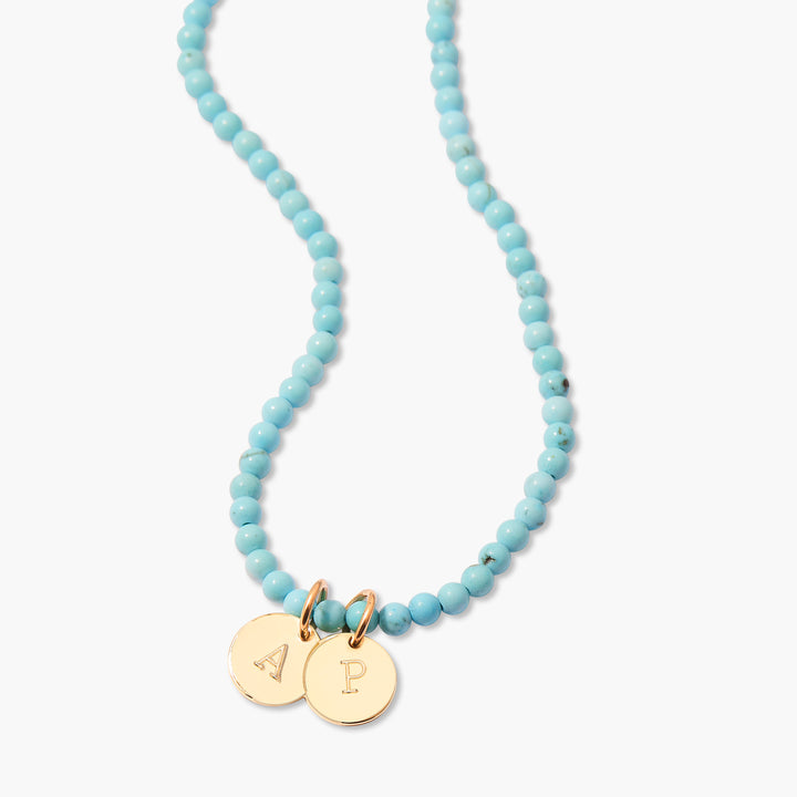 Madeline Turquoise Initial Necklace