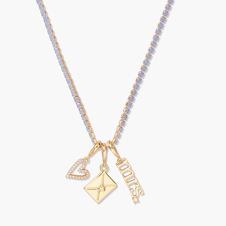 Build Your Own Something Blue Opal Charm Necklace