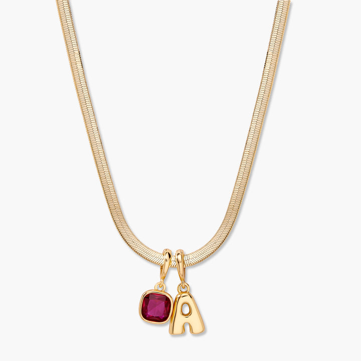 Build Your Own Sadie Bezel Birthstone Necklace