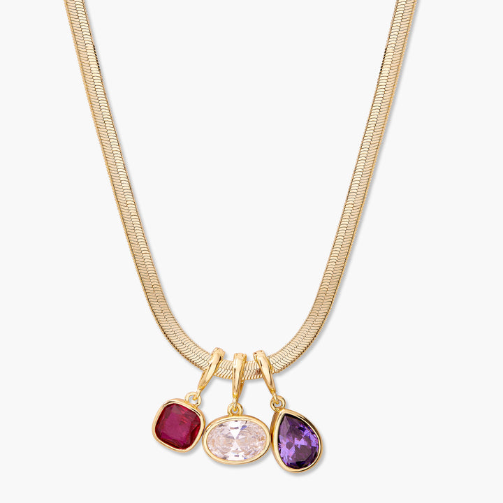Build Your Own Sadie Bezel Birthstone Necklace