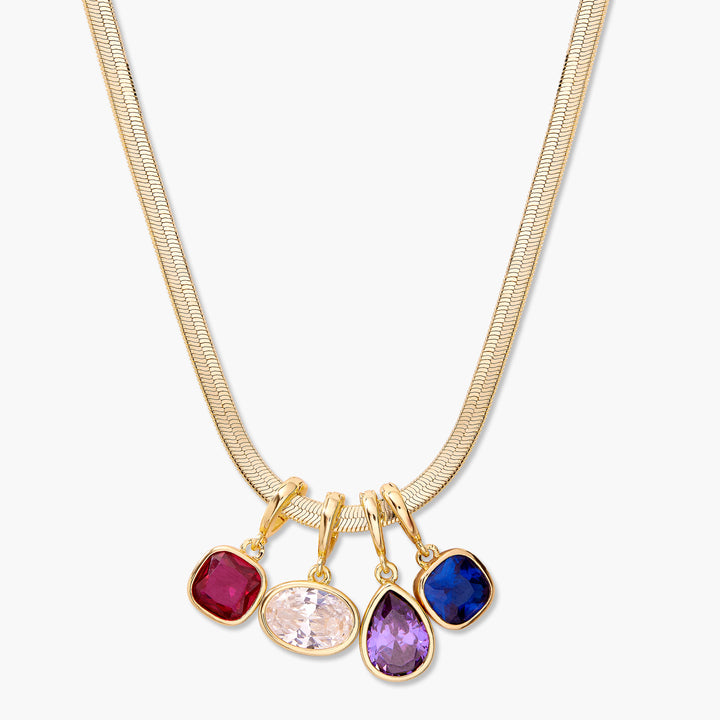 Build Your Own Sadie Bezel Birthstone Necklace