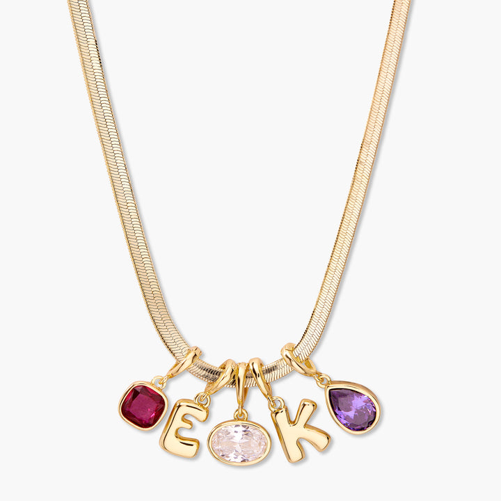 Build Your Own Sadie Bezel Birthstone Necklace