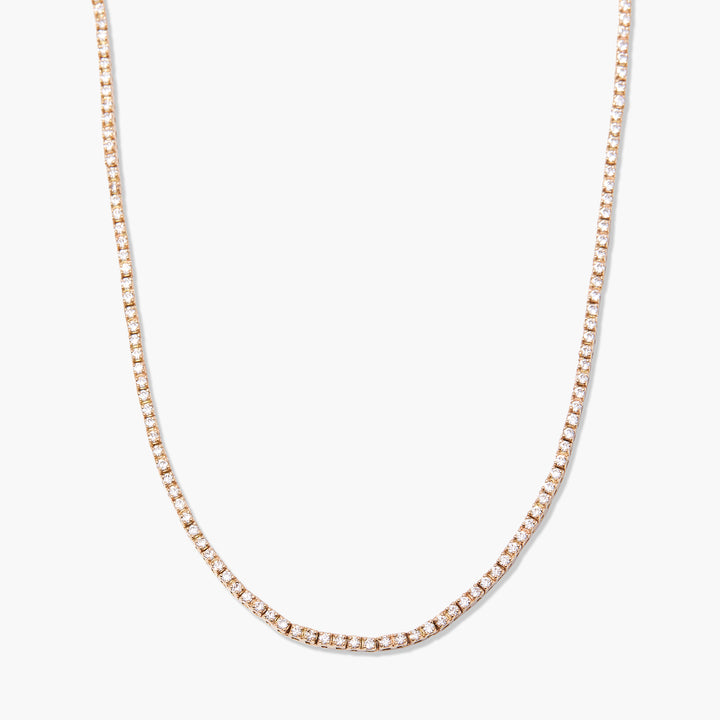 Vivian 14K Gold Diamond Tennis Necklace