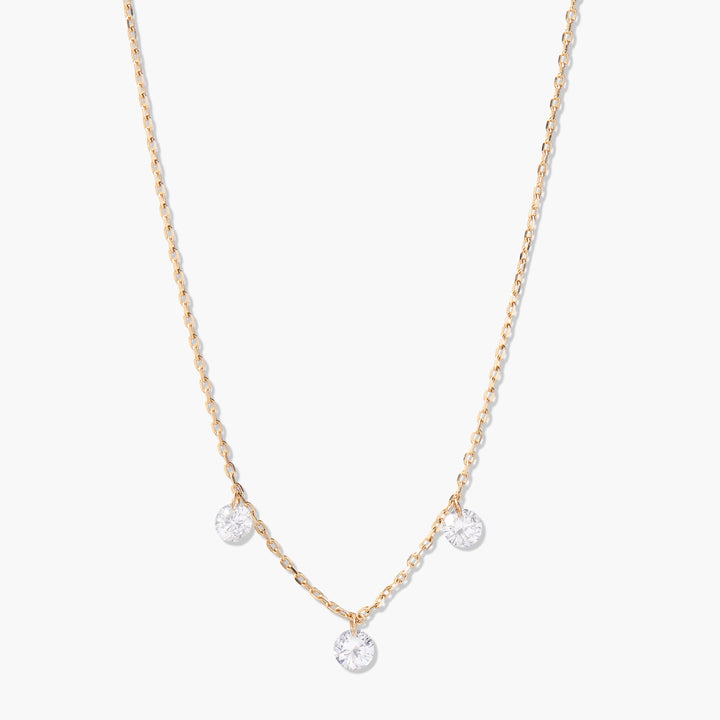 Layla 14K Gold Three Diamond Necklace