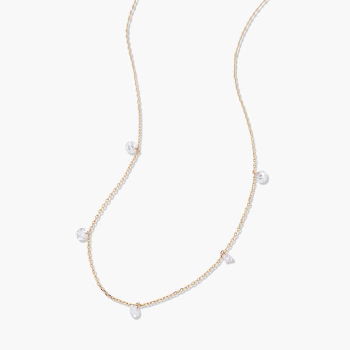 Layla 14K Gold Five Diamond Necklace