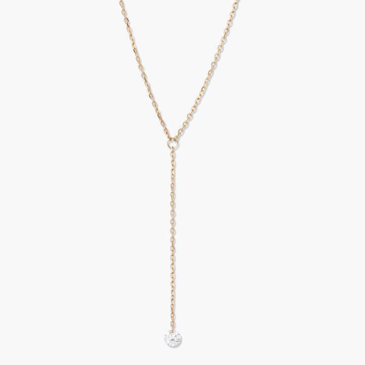 Layla 14K Gold Diamond Lariat Necklace