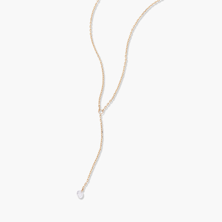 Layla 14K Gold Diamond Lariat Necklace