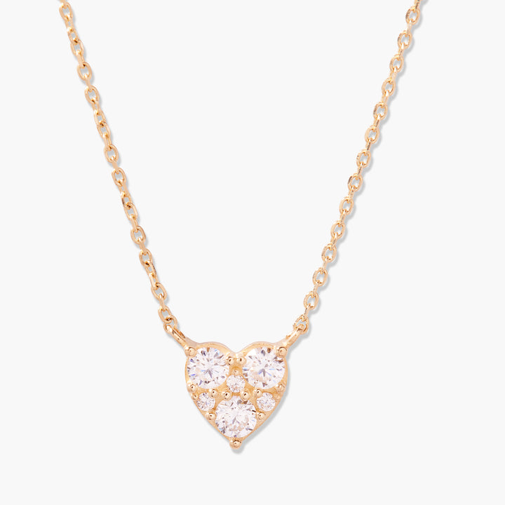 Polly 14K Gold Heart Diamond Necklace