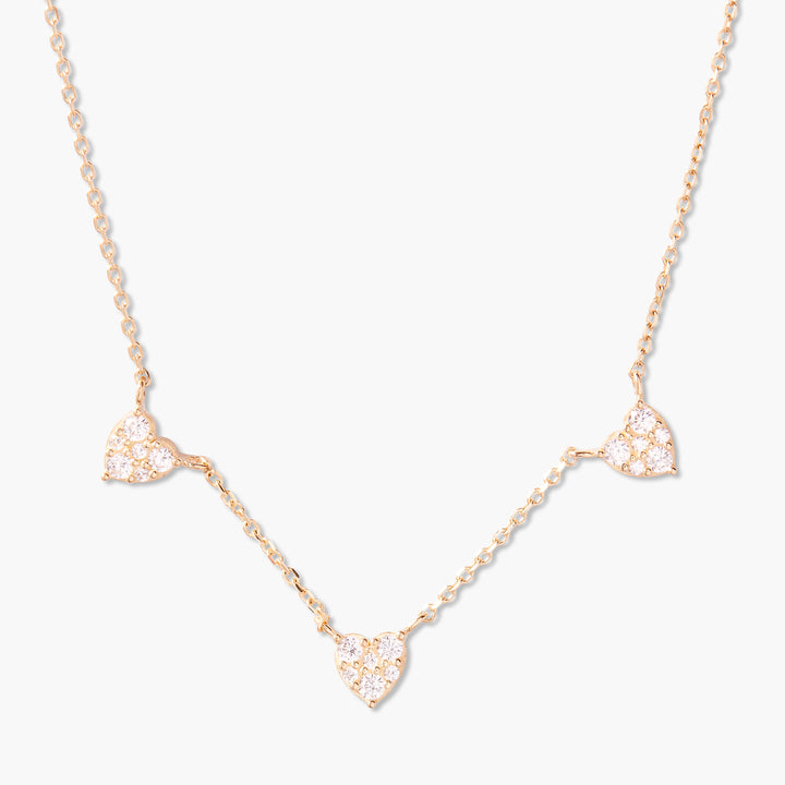 Polly 14K Gold Mini Heart Diamond Necklace