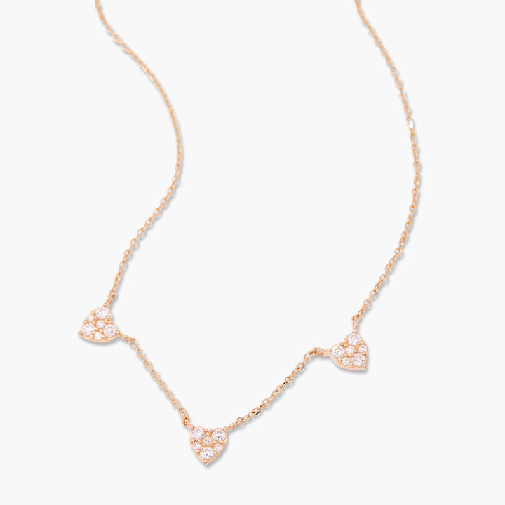 Polly 14K Gold Mini Heart Diamond Necklace