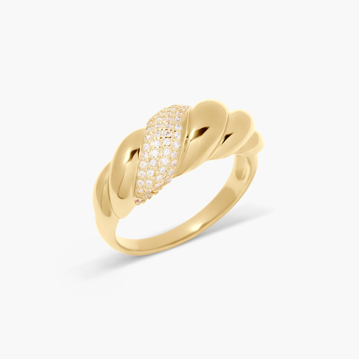 Lex Pave Gold Vermeil Ring