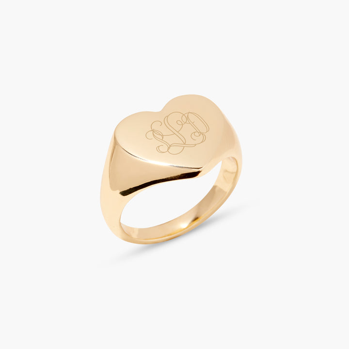 Isabel Heart Signet Ring