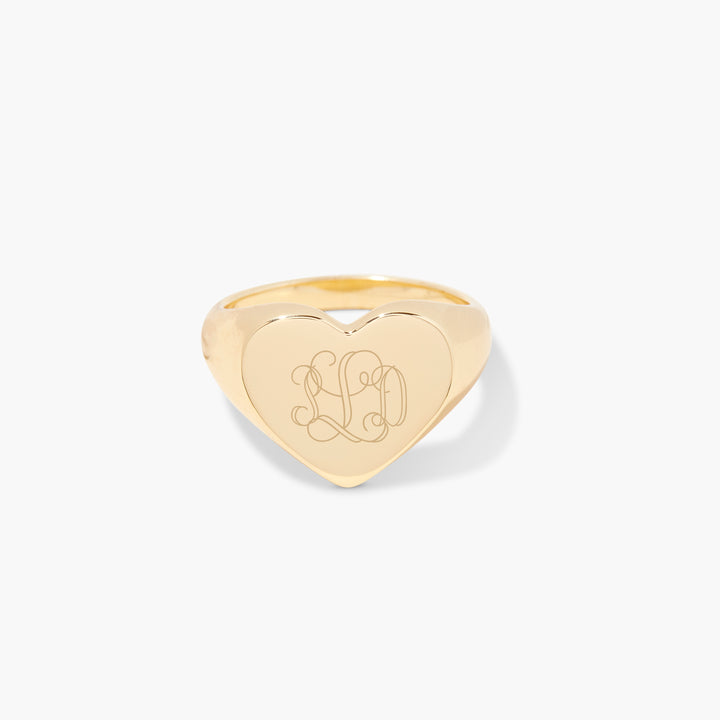 Isabel Heart Signet Ring