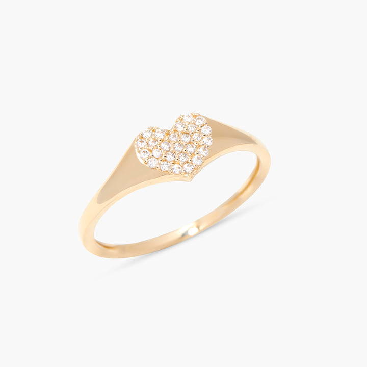 Valerie 14K Gold Diamond Heart Ring