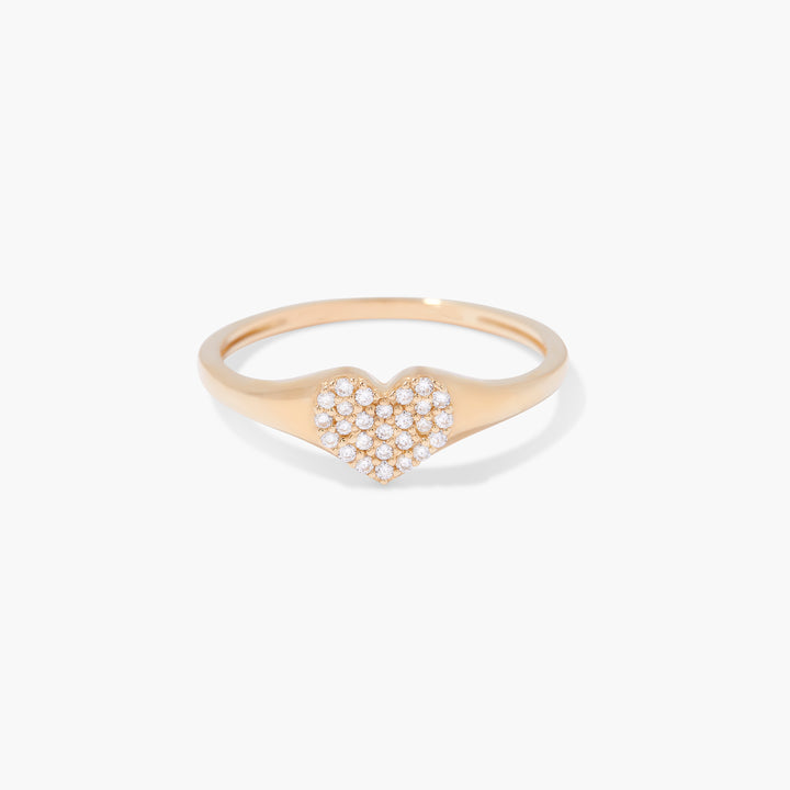 Valerie 14K Gold Diamond Heart Ring